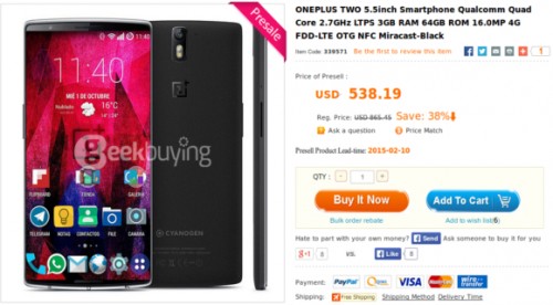 OnePlus Two Özellikleri Sızdırıldı