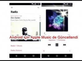 Android için Apple Music de Güncellendi